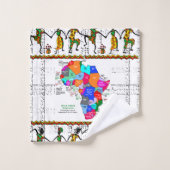 Serviette de salle de bain Jeux Carte Africaine (Gant de toilette)
