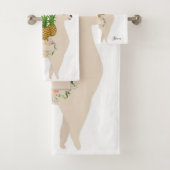 Serviette De Salle De Bain Jeux Fruit Floral Llama (En situation)
