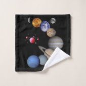 Serviette de salle de bain Jeux Planètes (Gant de toilette)