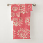 Serviette De Salle De Bains En Corail Rose (En situation)