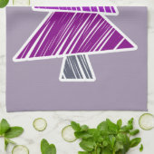 Serviette de sapin de Noël mauve (Plié)