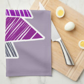 Serviette de sapin de Noël mauve (Quart Plié)