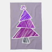Serviette de sapin de Noël mauve (Vertical)