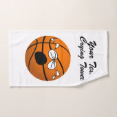 Serviette de séchage de basket Votre texte et votr (Serviette à main)