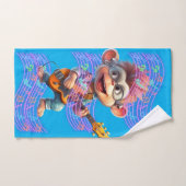 Serviette de singe jouant de la musique (Serviette à main)