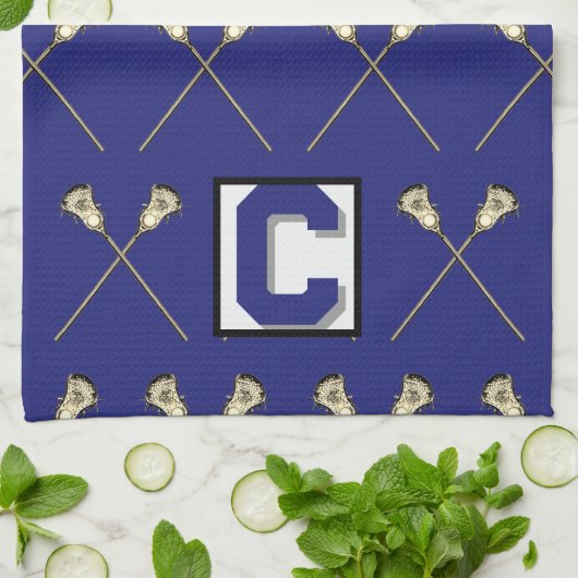 Serviette de sport bleu crosse (Plié)