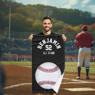 Serviette de sport de base-ball, serviette de bain