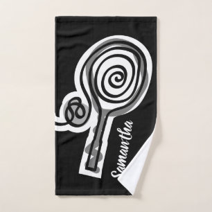 Serviette de sport de tennis noir cadeau pour les 