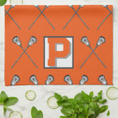 Serviette de sport orange de crosse (Plié)