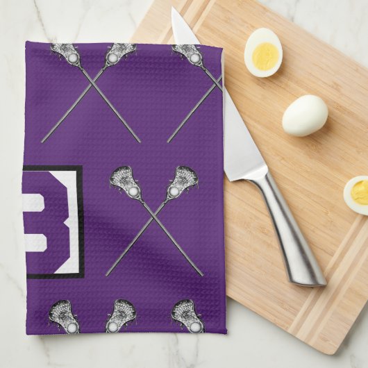 Serviette de sport violet de crosse (Quart Plié)