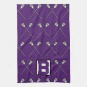 Serviette de sport violet de crosse (Vertical)