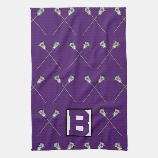 Serviette de sport violet de crosse (Vertical)