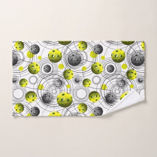 Serviette de sueur de Pickelball Vert moderne (Serviette à main)