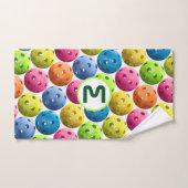 Serviette de sueur de Pickleball de monogramme (Serviette à main)