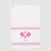 Serviette de sueur Monogramme rose rose blanc (Devant)