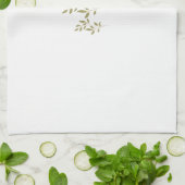 Serviette de table avec feuilles et conception de (Plié)