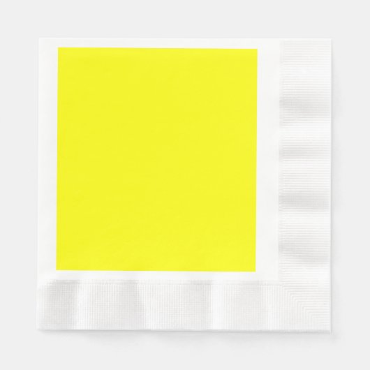Serviette de table en papier jaune (Devant)