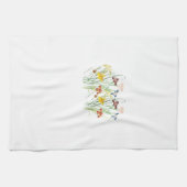 Serviette de table feuille florale pour une touche (Horizontal)