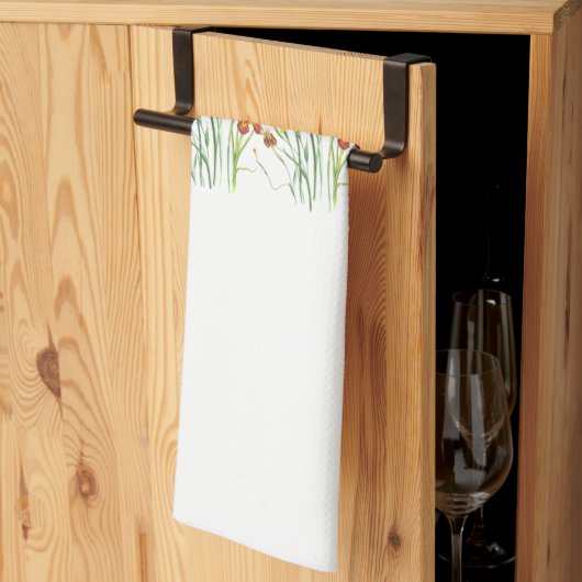 Serviette de table feuille florale pour une touche (Pliage en tiers)