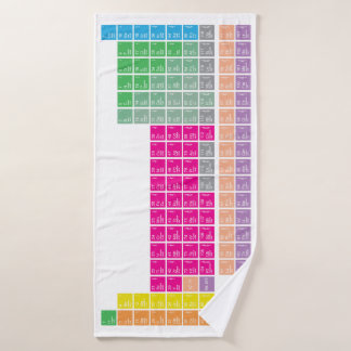 Serviette de table périodique colorée moderne