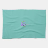 Serviette de table violette sur un dos vert luxuri (Horizontal)