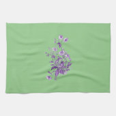 Serviette de table violette vibrante sur un vert l (Horizontal)