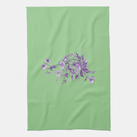 Serviette de table violette vibrante sur un vert l (Vertical)