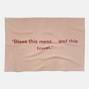 Serviette de texture papier "Bénissez ce mess"