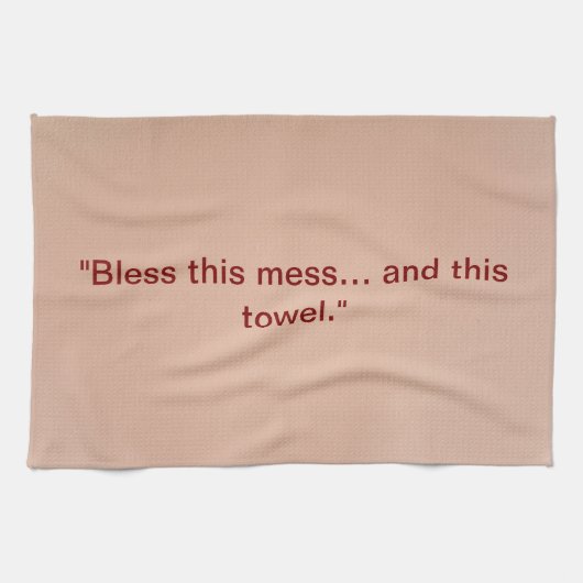 Serviette de texture papier "Bénissez ce mess" (Horizontal)