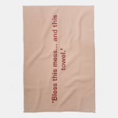 Serviette de texture papier "Bénissez ce mess" (Vertical)