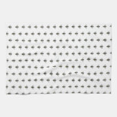 Serviette de thé à bulle noire et jaune (Horizontal)