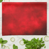 Serviette de thé à effet nuage rouge (Plié)