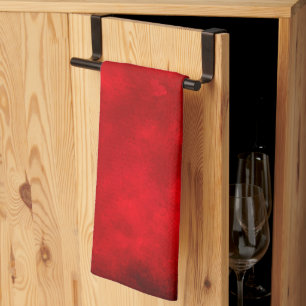 Serviette de thé à effet nuage rouge