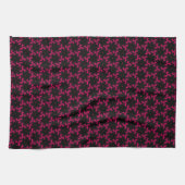 Serviette de thé à grappe rose et noire (Horizontal)