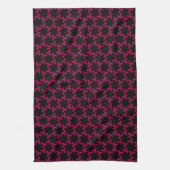 Serviette de thé à grappe rose et noire (Vertical)