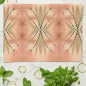 Serviette de thé à impression de tulipe en rose co (Plié)