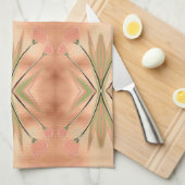 Serviette de thé à impression de tulipe en rose co (Quart Plié)