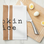 Serviette de thé à la chute citrouille épice (Quart Plié)