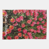 Serviette de thé à la cuisine de maman Tulips roug (Horizontal)