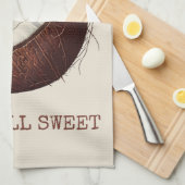 Serviette de thé à la noix de coco "fissurée mais (Quart Plié)
