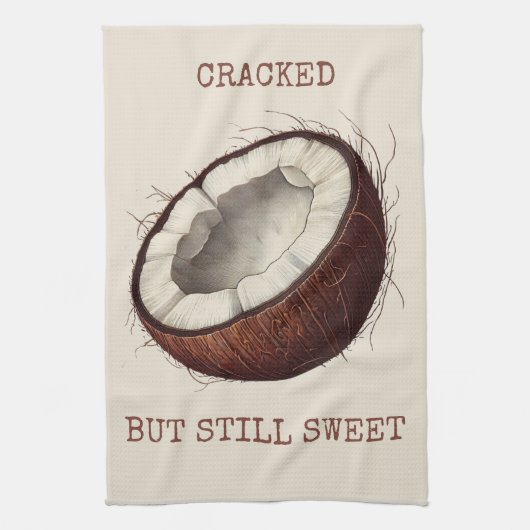 Serviette de thé à la noix de coco "fissurée mais (Vertical)