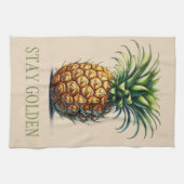 Serviette de thé à l'ananas "Stay Golden" (Horizontal)