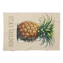 Serviette de thé à l'ananas "Stay Golden"