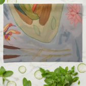 Serviette de thé à l'étang d'été Grenouille (Plié)