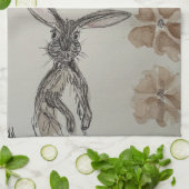 Serviette de thé à lièvre (Plié)