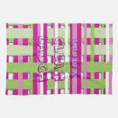 Serviette de thé à rayures - Personnaliser (Horizontal)