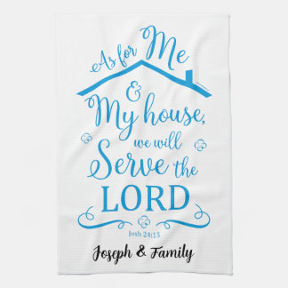 Serviette de thé à signature personnalisée Josué 2
