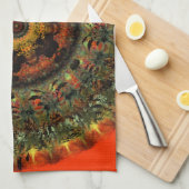 Serviette de thé africaine de cuisine de mandala (Quart Plié)