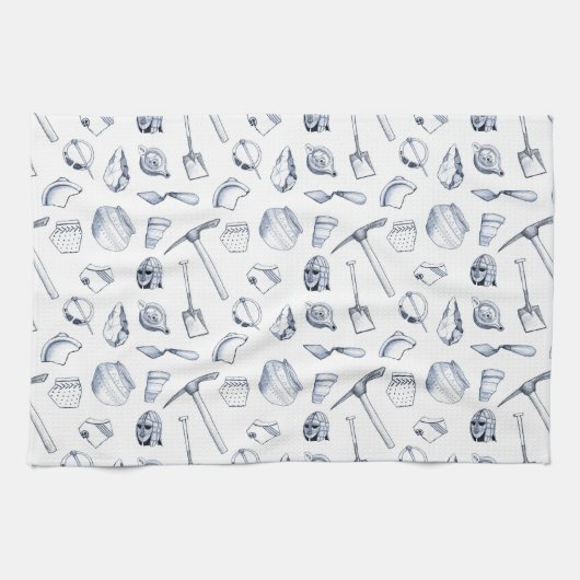 Serviette de thé archéologique de fragments (Horizontal)