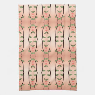 Serviette De Thé Au Design Floral Élégant